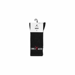 슈프림 x 조던 크루 삭스 블랙 2팩 공용 HF1398 010 BLACK
