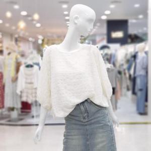abfz sh06 루즈핏소매포인트 칠부블라우스 SLBNZ5B46G