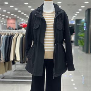 [숲]허리 스트링 후드 야상점퍼/OA3UJT3BK_SH