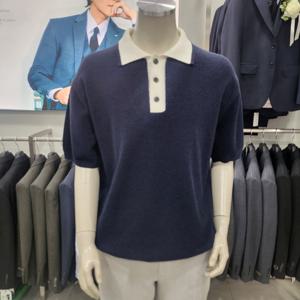 [파렌하이트]부클 카라배색 티에리 셔츠FKU83220_DG