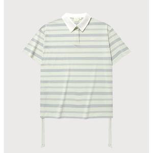 커버낫 우먼 오버핏 셔링 스트라이프 럭비 티셔츠 B1 CO2502ST86 LN LP