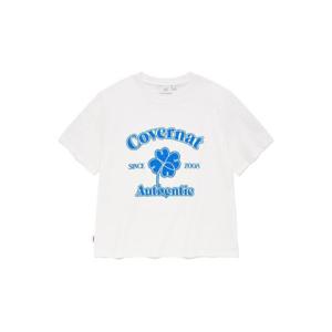 M 커버낫반팔티 CQK CO2402ST88-WH 우먼 아치 클로버하트 티셔츠 White