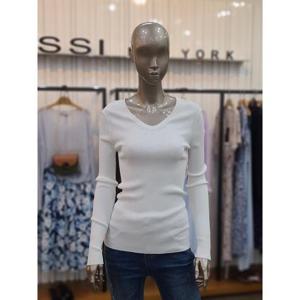 제시뉴욕 세이브존05 U넥 골지 니트 티셔츠 DD85SZNSKO6580IV