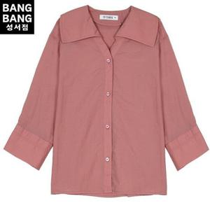뱅뱅 HC04 봄여름 여성 얇은 빅카라 칠부 남방 CSL302
