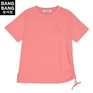 뱅뱅 HC04 여름 여성 셔링스트링 라운드 반팔티 CTL327