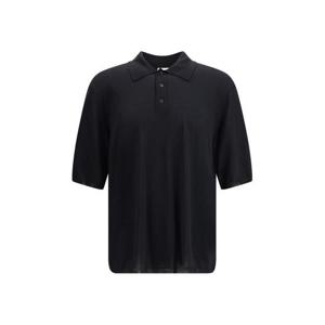 생로랑 폴로 티셔츠 841679Y75YW 1000 BLACK