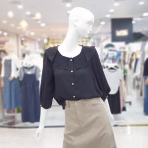 abfz sh06 심플 넥프릴 블라우스 SLBHZ3B47I