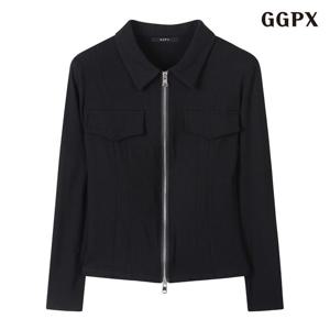 [지지피엑스]투웨이 집업 페이크 포켓 카라 티셔츠 (GPCLW011D)