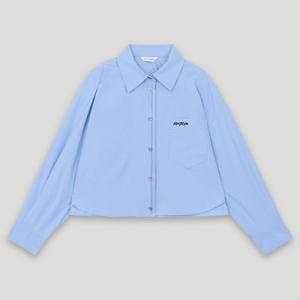 [코데즈컴바인]1도자수 포켓 포인트 크랍셔츠 CKC-SH508W8