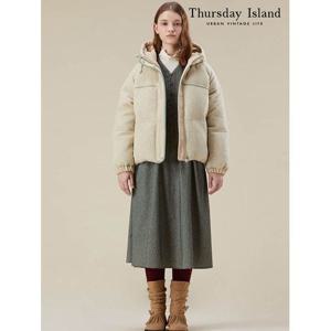 [써스데이아일랜드]모직 헤링본 다운 점퍼(T238MDJ238W)