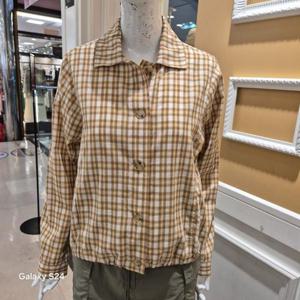 [BCBG] 올앤썬드리 봄25 로지체크 블라우스 A5S2B421