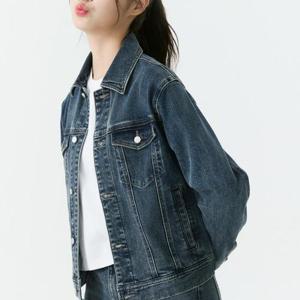 잠뱅이 HC09 공용 다크 인디고 스판 데님 트러커 자켓 AP3DDJ641