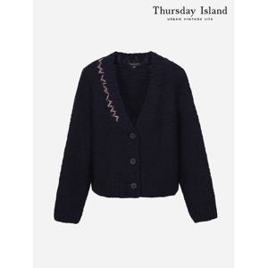 [써스데이아일랜드]자수포인트 슬럽 가디건(T238MCD301W)