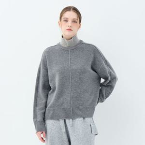 [유닛]캐시미어 블렌드 컬러링 터틀넥 말바 풀오버 (UFKKTN445N-GREY)