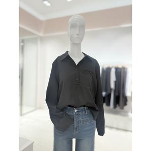 [숲]반오픈카라 긴팔블라우스  SB9LS311