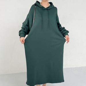 [아이우먼] 데일리긴팔후드원피스 RAV233M509 빅사이즈