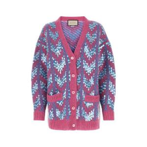 GUCCI Two tone mohair blend oversize cardigan 713232XKCMS 4459
