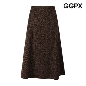GGPX  레오파드 프린팅 가을 롱 스커트 (GP9SK020F)