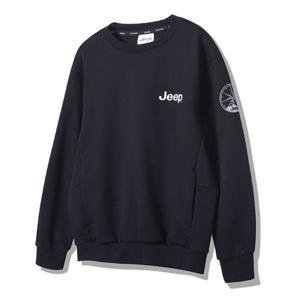 지프 시그니처 나침반 남녀공용 맨투맨 JP1TSU813BK