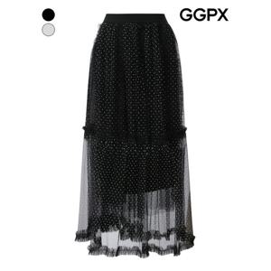 [GGPX]도트 패턴 캉캉 샤 스커트 (GP9SK004B)