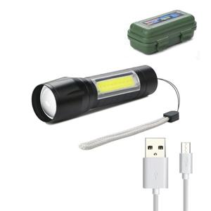 LED 충전식 줌 라이트 미니 랜턴 손전등 후레쉬 COB