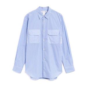 꼼데가르송 긴팔 셔츠 HOB007 WHT SAX NAVY