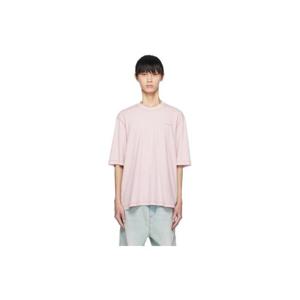 AMI Paris 티셔츠 핑크 페이드 아웃 티셔츠 232482M213017