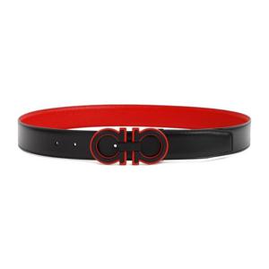 25 FW 페라가모 3cm 네로 플레임 리버서블 벨트 벨트 0764167