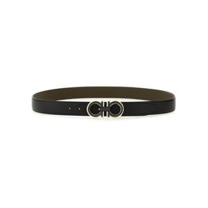 25 FW 페라가모 네로 올리브 투톤 33mm 리버시블 간치니 벨트 67A2540780266