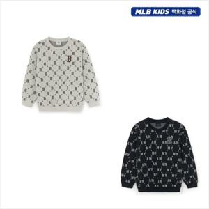 MLB키즈 모노그램 전판 자가드 맨투맨 7AMTM0254