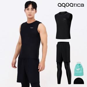 [아쿠아티카]아쿠아티카 남성 민소매 래쉬가드 AQAMAP-PL 레깅스