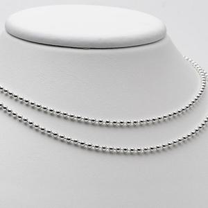 [애슬릿] 전체 실버 볼 체인 목걸이 2.5mm_무도금