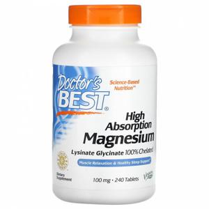 닥터스베스트 100% 킬레이트화 고흡수 마그네슘, 100mg, 240정
