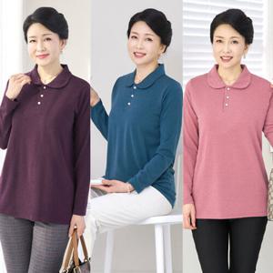 [로즈맘][엄마옷 로즈맘] 카라진주반오픈티셔츠/겨울 50대60대