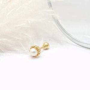 14k 해바라기 진주 피어싱 OPDJE3770
