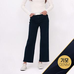 [잠뱅이]여성)  발열 오비안밴드 사선절개 포켓 바이오스톤 워싱 기모_AM4DTG772-BB