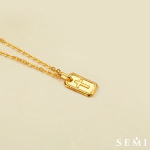 [새미쥬얼리] 24k 순금 크로스퀘어 한돈 목걸이 3.75g