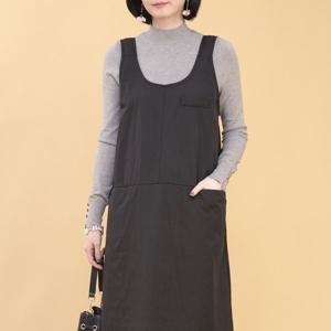 애비뉴투지 엄마옷 패딩 멜빵 솜 누빔 유넥 나시 원피스 K01424