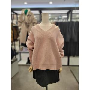 르샵 세이브존03 브이넥 어깨 트임 니트 티셔츠 L1C45KPO34011