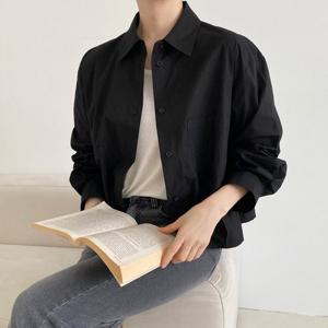 라라 여성 봄 간절기 스트링 야상 셔츠 NYS-WNB-2982-블랙