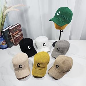 럭스골프 여성 이니셜 C 린넨 볼캡 골프모자 SMACC056
