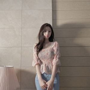 스모크 500273 카마빙밴딩 셔링 SH 블라우스