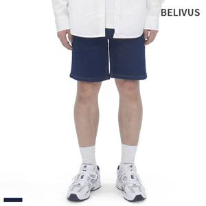 [빌리버스] 남자 청바지 스판 데님 반바지 숏팬츠 중청 BWS081
