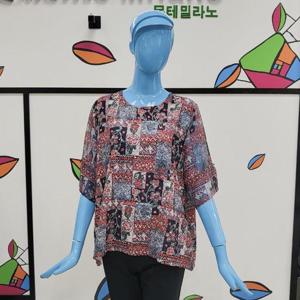 몬테밀라노 DP01 에스닉 리플 블라우스 QL406B2611