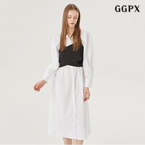 [GGPX]크로스 끈 배색 원피스 (GOAOW005D)