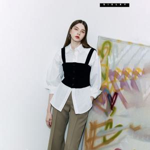 [시슬리] 버터 셔츠형 블라우스 SAWS08341_WH