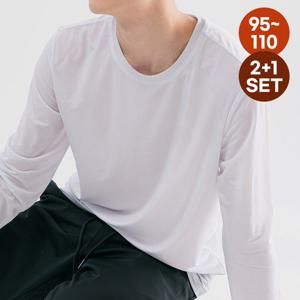 [텐제로]2+1세트 남녀공영 사계절 크레오라 고스판 라운드 이너티셔츠 FT24102S3