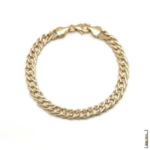 [GB] 이태리 더블 커브 17cm 체인 14K GOLD 팔찌 LWB24040G