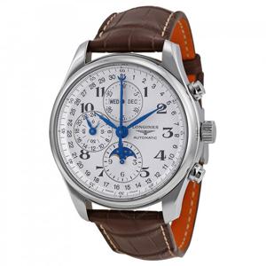 론진 마스터 컬렉션 문페이즈 오토매틱 크로노그래프 42mm 남성용 시계 L27734783 L2.773.4.78.3