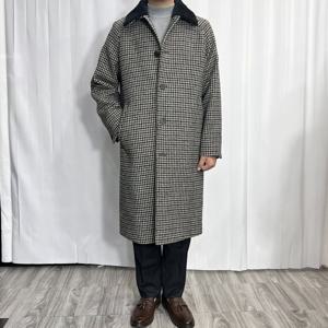 [바쏘옴므]FW 울83% 핸드메이드싱글 체크코트 블랙 WSY4CJ15-2